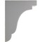Ekena Millwork 3 1/2"W x 7 1/4"D x 9 1/2"H Bedford Wood Vintage Decor Bracket, Pebble Grey BKTWD04X07X10BEPG - alternate 3